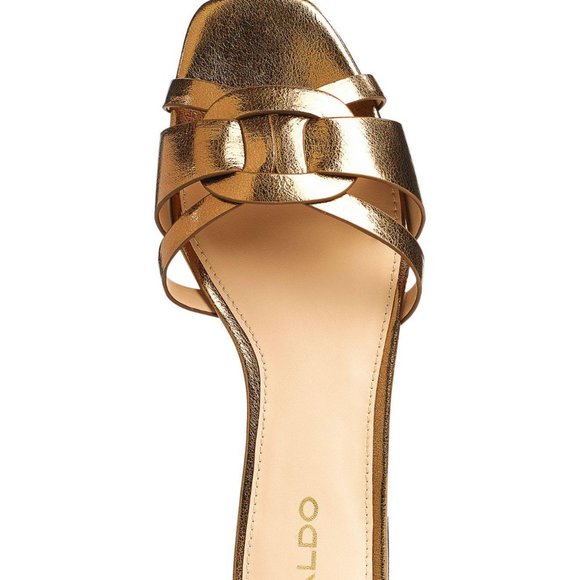 ALDO Astirassa Bronze Slide Sandals NEW IN BOX - Picture 2 of 14